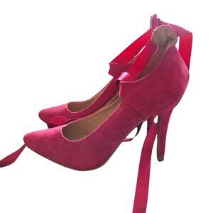 Magenta Charlotte Russe wrap Heels